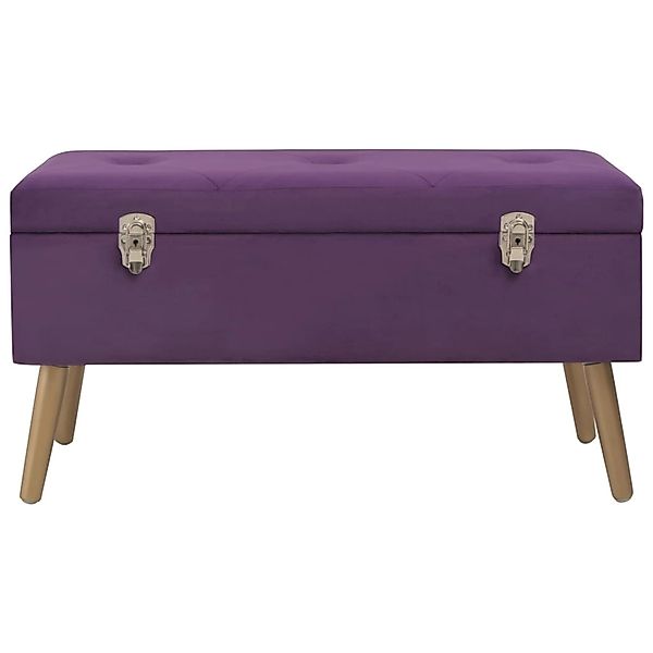 vidaXL Bank mit Stauraum 80 cm Lila Samt günstig online kaufen