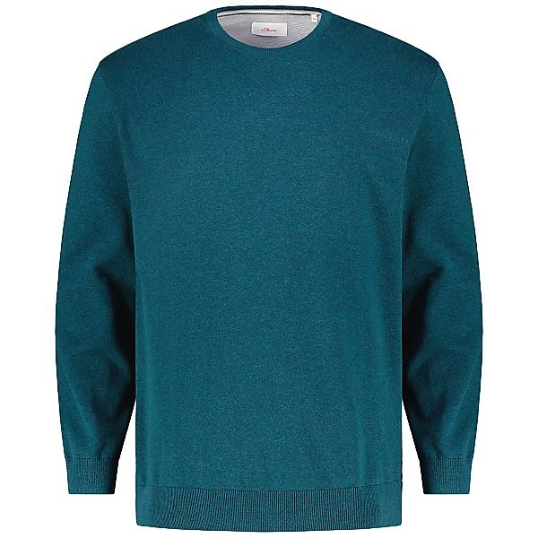 s.Oliver Feinstrickpullover aus Baumwolle Farbe blau/grün Größe: 4XL günstig online kaufen