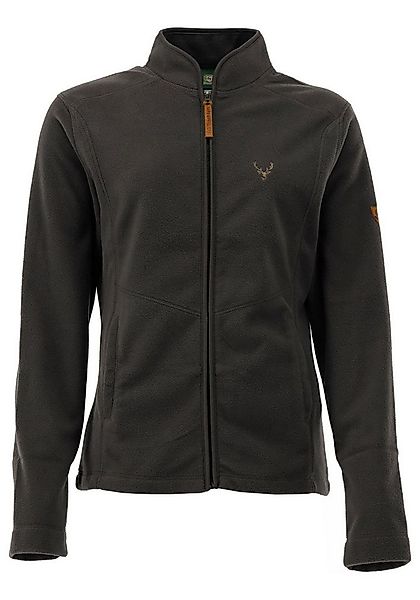 OS Trachten Fleecejacke Kroios Zip-Jacke hochgeschlossen mit Hirsch-Sticker günstig online kaufen