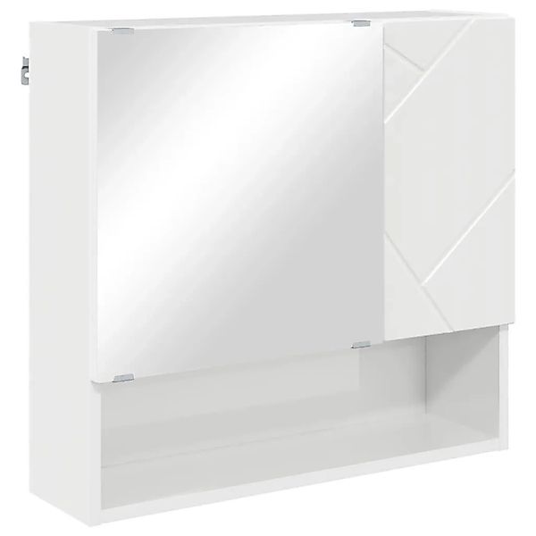 vidaXL Spiegelschrank Hochglanz-Weiß 59 x 17 x 55 cm Holzwerkstoff 883368 günstig online kaufen