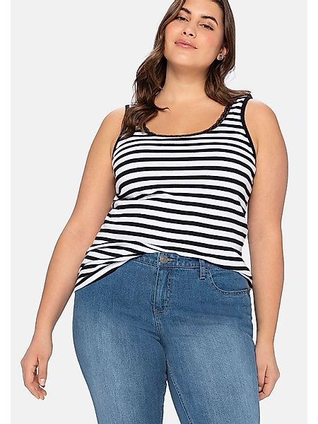 Sheego Tanktop Große Größen mit Spitze günstig online kaufen