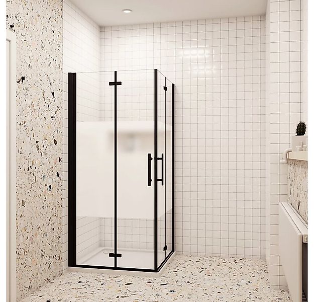 duschspa Eckdusche 195cm Duschkabine Duschtür Falttür Scharniertür mit Milc günstig online kaufen