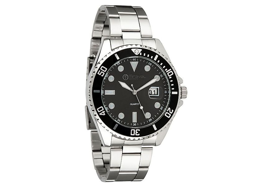 Miraval Quarzuhr Miraval Herrenarmbanduhr, mit Edelstahlarmband 43 mm Datum günstig online kaufen