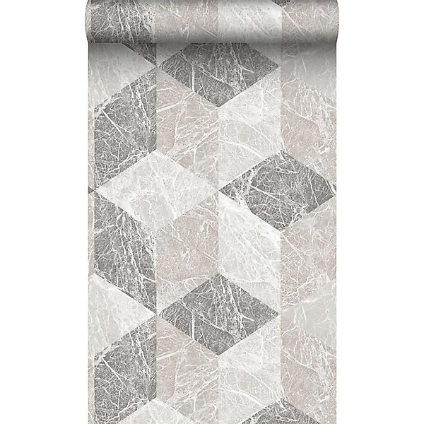 Origin Wallcoverings Tapete 3D Marmor Motiv Beige und Taupe 53 cm x 10.05 m günstig online kaufen