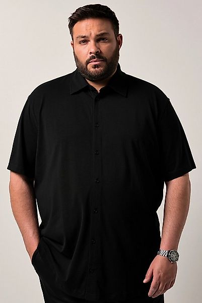 Men Plus Kurzarmhemd Business-Jerseyhemd FLEXLASTIC® Halbarm Kentkragen günstig online kaufen