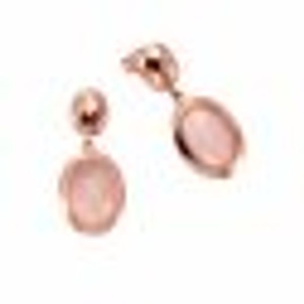 Ohrstecker 925 Silber rosé vergoldet mit Chalcedon günstig online kaufen