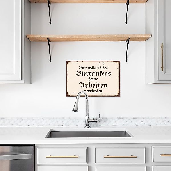 queence Metallbild "Bier Spruch Stahlschild Blechschild", (1 St.), 20x30x0, günstig online kaufen