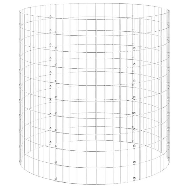 vidaXL Gabionen-Säule Rund Verzinkter Stahl Ø100x100 cm 152018 günstig online kaufen