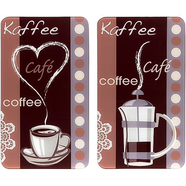 WENKO Herd-Abdeckplatte »Universal Modell Kaffeeduft«, (Set, 2 tlg.), Herda günstig online kaufen