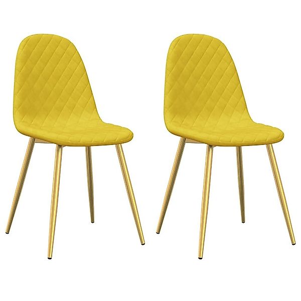 vidaXL Esszimmerstuhl Esszimmerstühle 2 Stk. Senfgelb günstig online kaufen