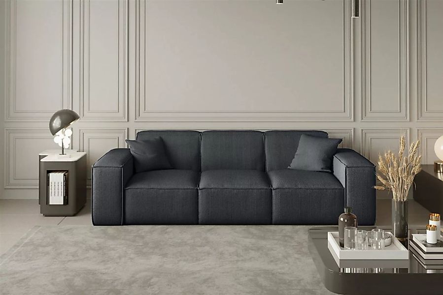 Fun Möbel Sofa Sofa Designersofa CELES 3-Sitzer in Stoff günstig online kaufen