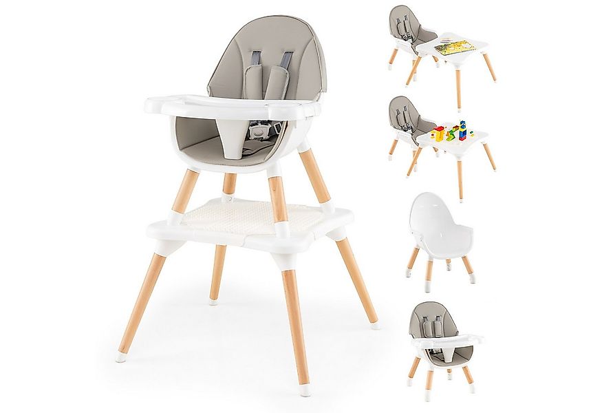 COSTWAY Hochstuhl (1 St), Kombihochstuhl, Babystuhl, mit Doppeltablett günstig online kaufen