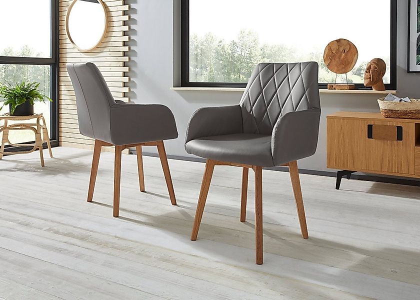 OTTO home Esszimmerstuhl Brest (Set, 2 St), Armlehnstuhl in Leder oder Micr günstig online kaufen