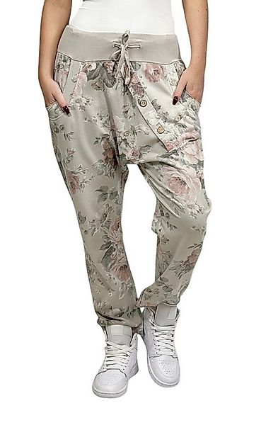 Mississhop Boyfriend-Hose Damen Hose Sweatpants Jogginghose Blumen M.130 günstig online kaufen