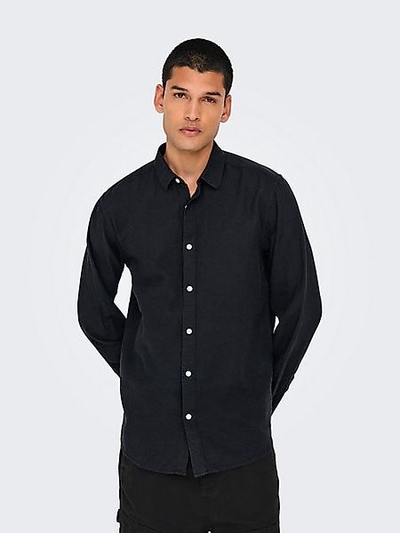 ONLY & SONS Langarmhemd ONSCAIDEN LS SOLID LINEN SHIRT NOOS günstig online kaufen