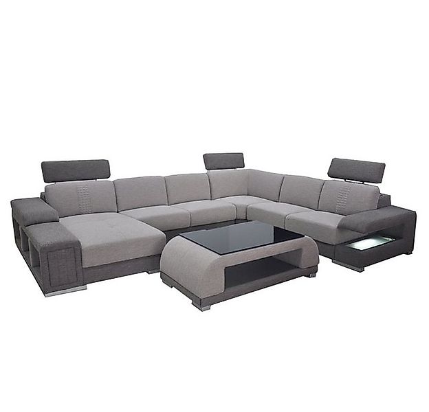 JVmoebel Ecksofa Ecke Stoff XXL Couch Wohnlandschaft Textil Sofa U-Form Sto günstig online kaufen