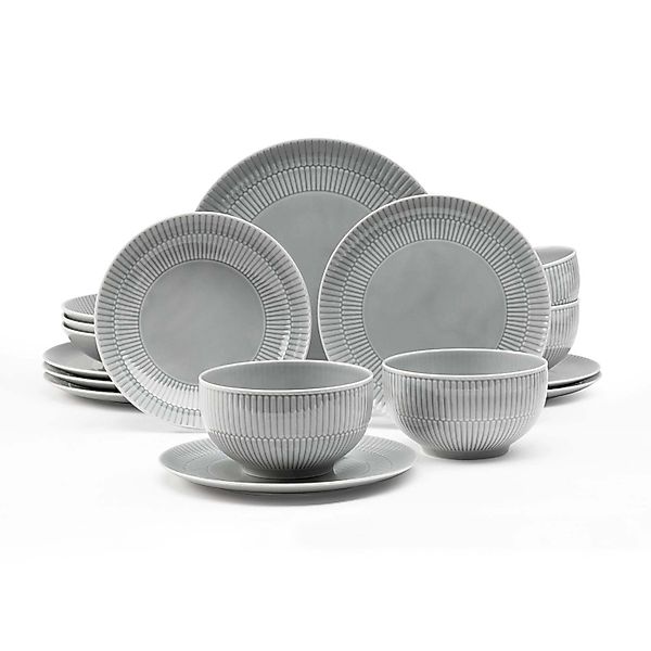 Seltmann Weiden Amina Starter-Set 16-teilig Silbergrau günstig online kaufen