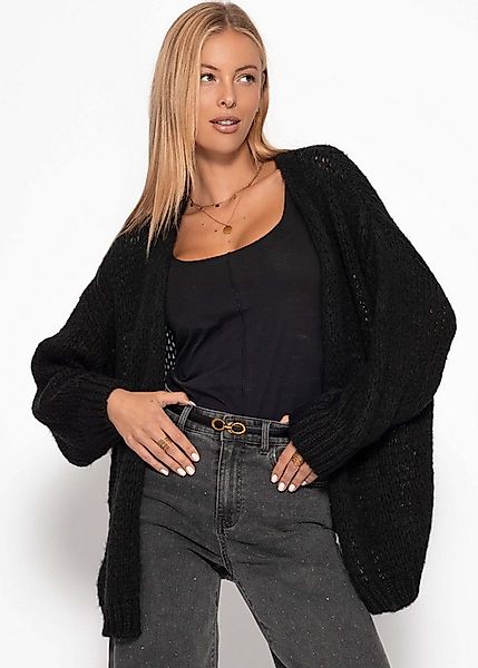 SASSYCLASSY Cardigan Oversize Strick Cardigan für Damen Flauschiger Cardiga günstig online kaufen