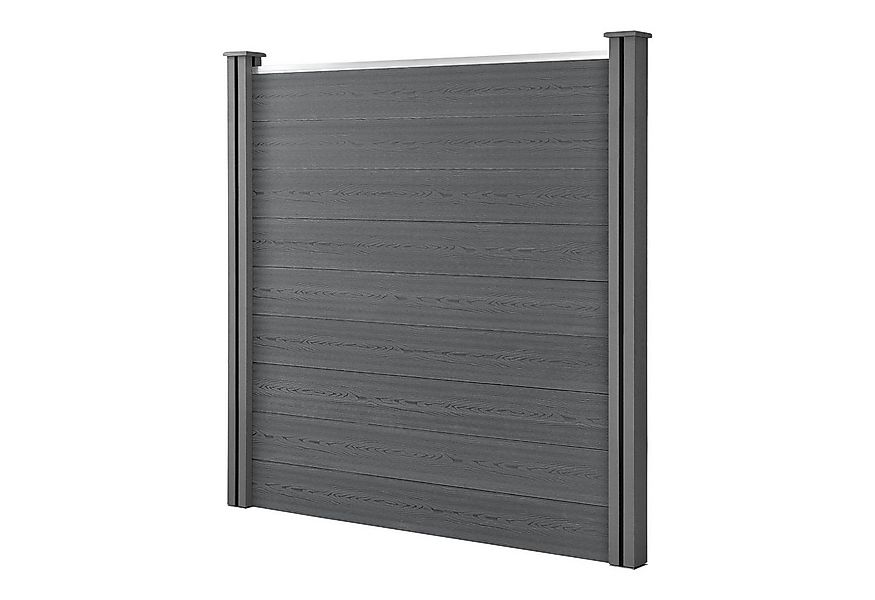 neu.holz Gartenzaun, »Getafe« Lamellenzaun WPC Sichtschutz 183x879cm Grau günstig online kaufen