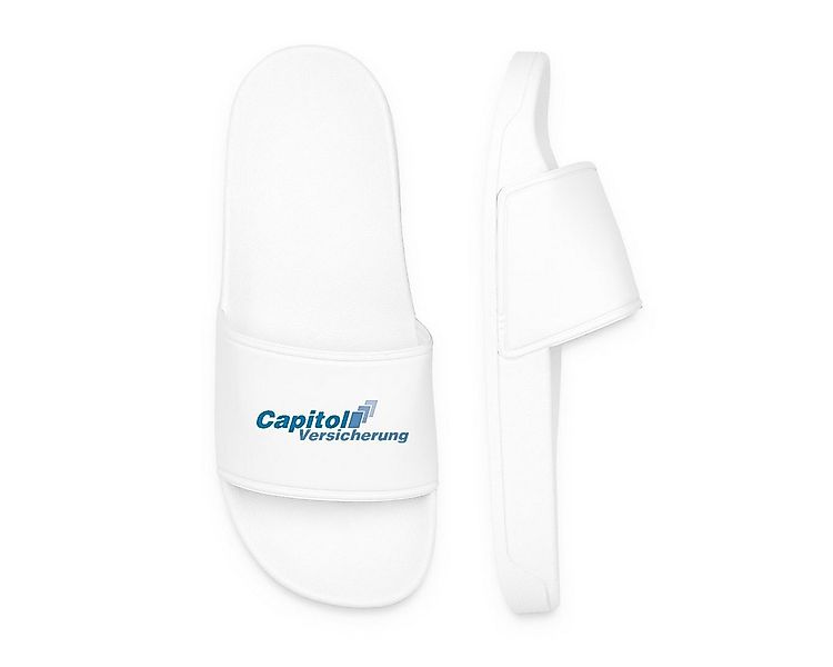 Spreadshirt Stromberg Logo Capitol Versicherung Badelatschen Herren Badesch günstig online kaufen