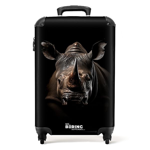 NoBoringSuitcases.com© Hartschalen-Trolley Rhinozeros Vorderansicht auf sch günstig online kaufen