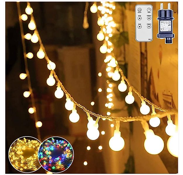 XERSEK LED Nachtlicht Kugeln Lichterkette 20M 10 Modi mit Fernbedienung Lic günstig online kaufen