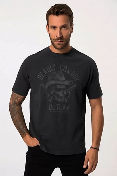 JP1880 T-Shirt T-Shirt Halbarm Vintage-Look Brust-Print Rundhals günstig online kaufen