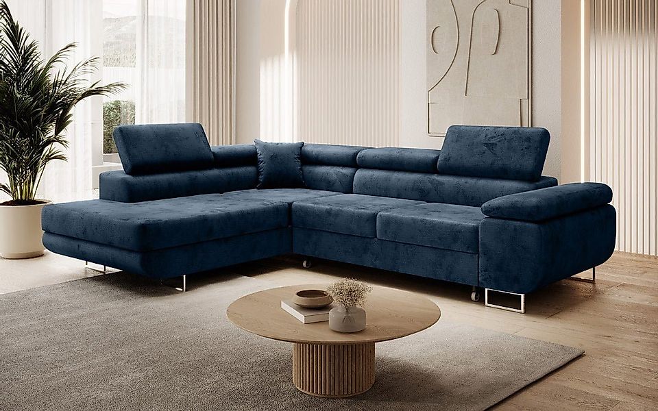 Luxusbetten24 Schlafsofa Designer Sofa Aston Samt, günstig online kaufen