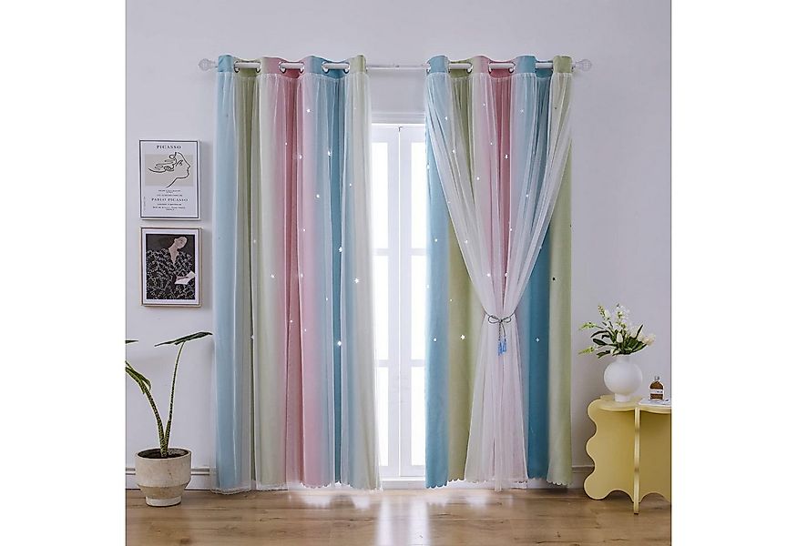 BYSURE Gardine (1 St), Ösen, verdunkelnd, Sternenvorhang 1 Stück günstig online kaufen