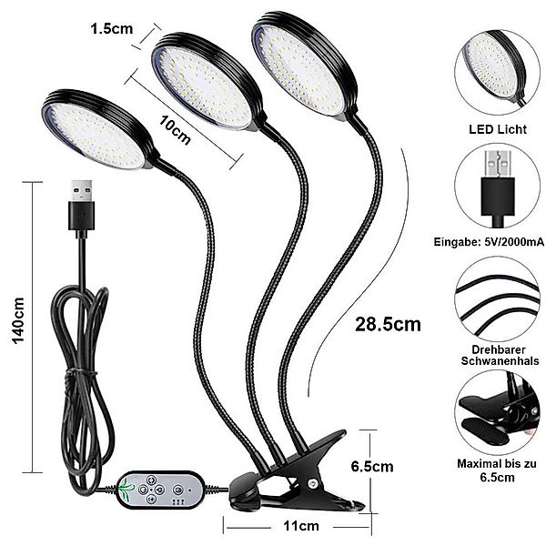 MUPOO Pflanzenlampe Pflanzenlampe USB-Modell Led pflanzenlicht günstig online kaufen