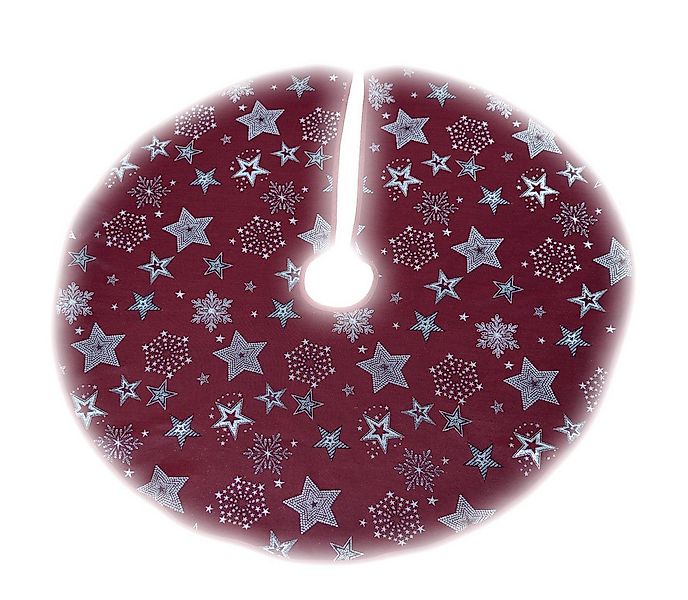 texpot Tischdecke Weihnachtsbaumdecke Stickerei Sterne Winter Weihnachten D günstig online kaufen