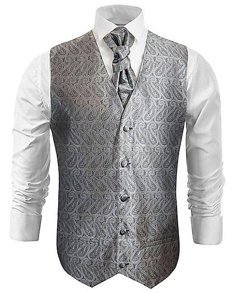 Paul Malone Anzugweste Herren Hochzeitsweste mit Plastron Set 2tlg - Paisle günstig online kaufen