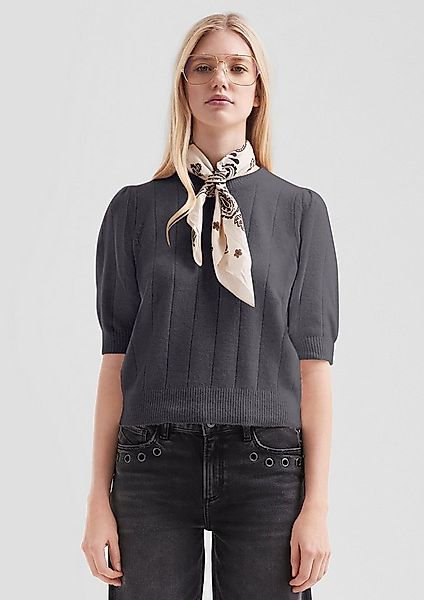 QS Kurzarmpullover Strickpullover Weicher Kurzarm-Strickpullover günstig online kaufen