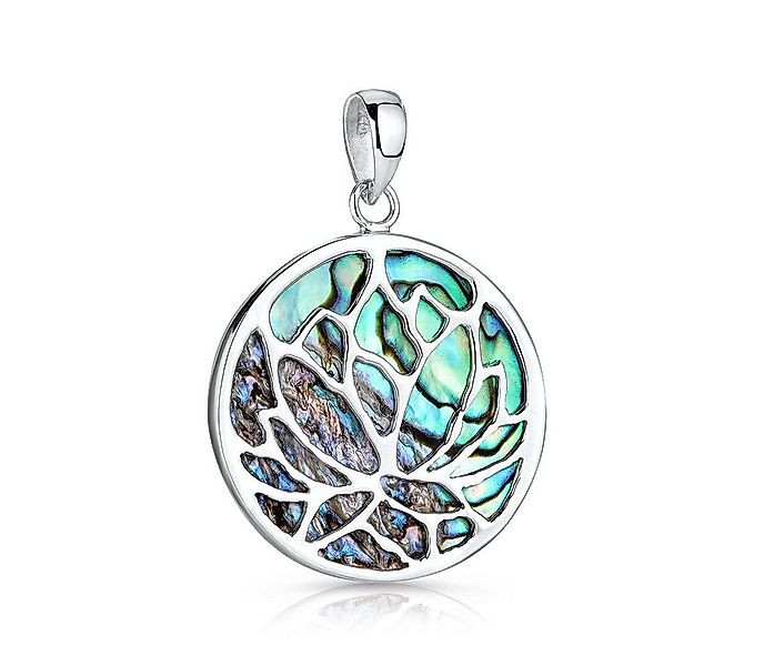Materia Kettenanhänger Lotus / Lotusblüte Perlmutt KA-42-Grün, aus 925 Ster günstig online kaufen