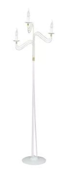 Stehlampe Weiß Gold Antik 162cm 3-flammig E14 günstig online kaufen