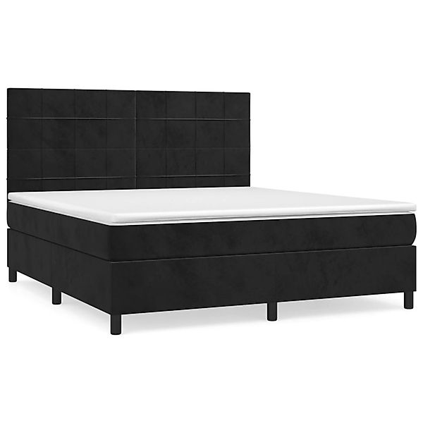 vidaXL Boxspringbett mit Matratze Schwarz 160x200 cm Samt1397831 günstig online kaufen