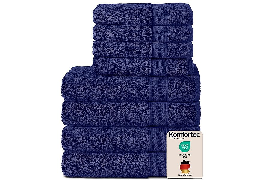 Komfortec Handtuch Set aus 100% Baumwolle, 4 Handtücher 50x100 cm und 4 Bad günstig online kaufen