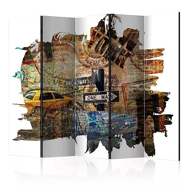 5-teiliges Paravent - New York Collage Ii [room Dividers] günstig online kaufen