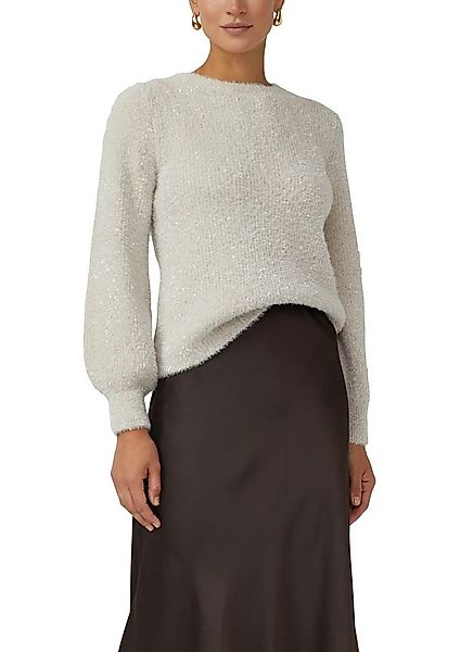 s.Oliver BLACK LABEL Strickpullover mit Rippbündchen günstig online kaufen