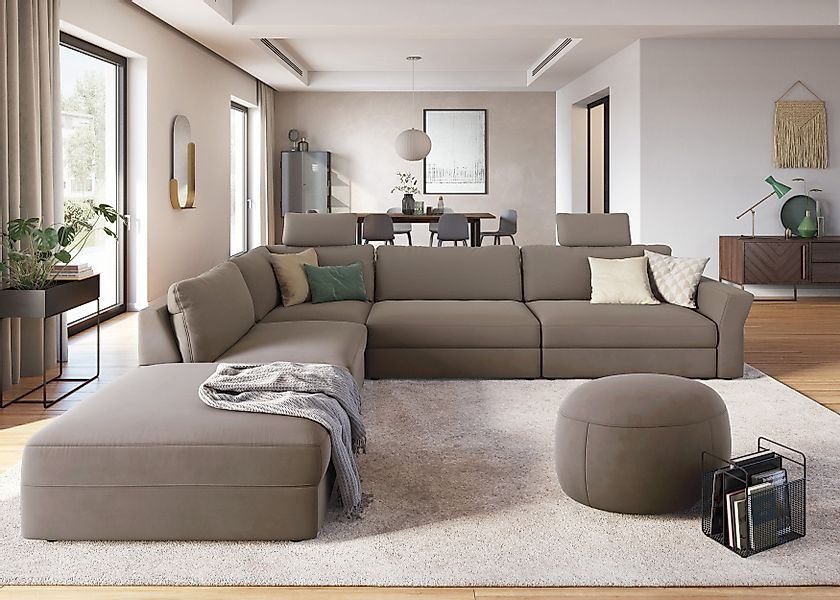 sit&more Ecksofa "Cadabra L-Form", Breite 356 cm, mit Sitztiefenverstellung günstig online kaufen