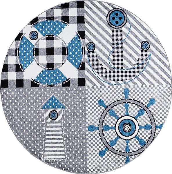Carpettex Kinderteppich Piraten-Design, Rund, Höhe: 11 günstig online kaufen