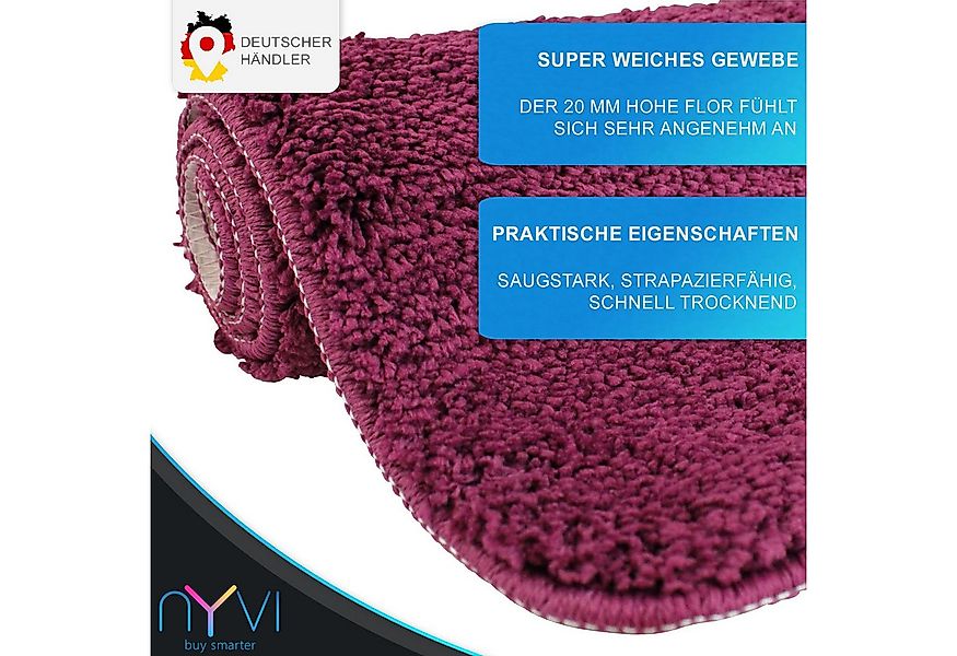 NYVI Badematte WC Vorleger ohne Ausschnitt NYVISpa Lasalle Lila Toiletten T günstig online kaufen