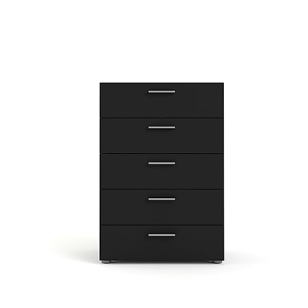 ebuy24 Petra Kommode mit 5 Schubladen Mattschwarz günstig online kaufen