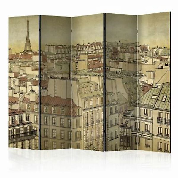 artgeist Paravent Good bye Paris! II [Room Dividers] sand Gr. 225 x 172 günstig online kaufen