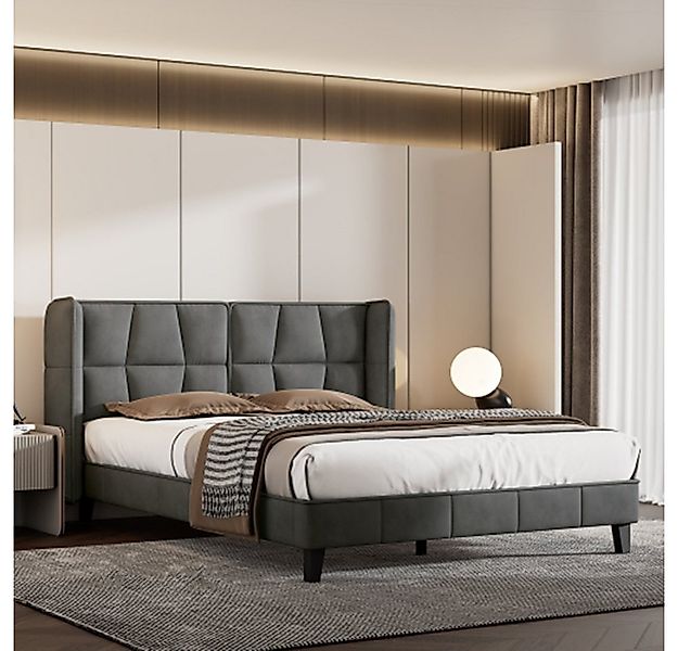 XDeer Polsterbett Polsterbett mit Lattenrost und Kopfteil, Jugentbett, Holz günstig online kaufen