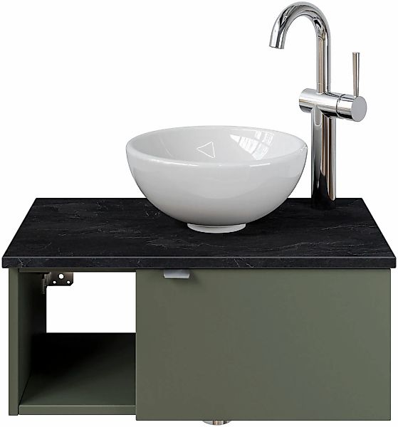Saphir Waschtisch "Serie 6915 Waschschale mit Unterschrank für Gästebad, Gä günstig online kaufen