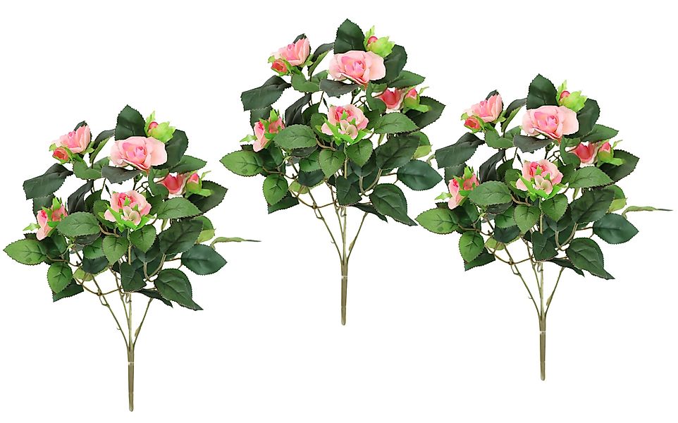 I.GE.A. Kunstblume "Künstlicher Rosenbusch", Kunstrose Blume Strauß Bouquet günstig online kaufen