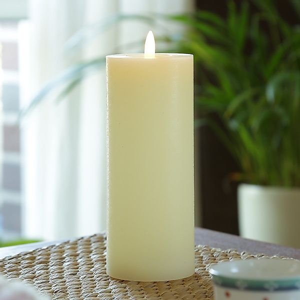 MARELIDA LED-Kerze LINA Rustik Optik Echtwachskerze günstig online kaufen