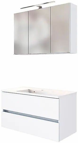welltime Badmöbel-Set »Baabe«, (Set, 2 St.), Breite 100 cm, Softclose-Funkt günstig online kaufen