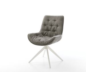 DELIFE Polsterstuhl Taimi-Flex, Kreuzgestell breit Weiß günstig online kaufen